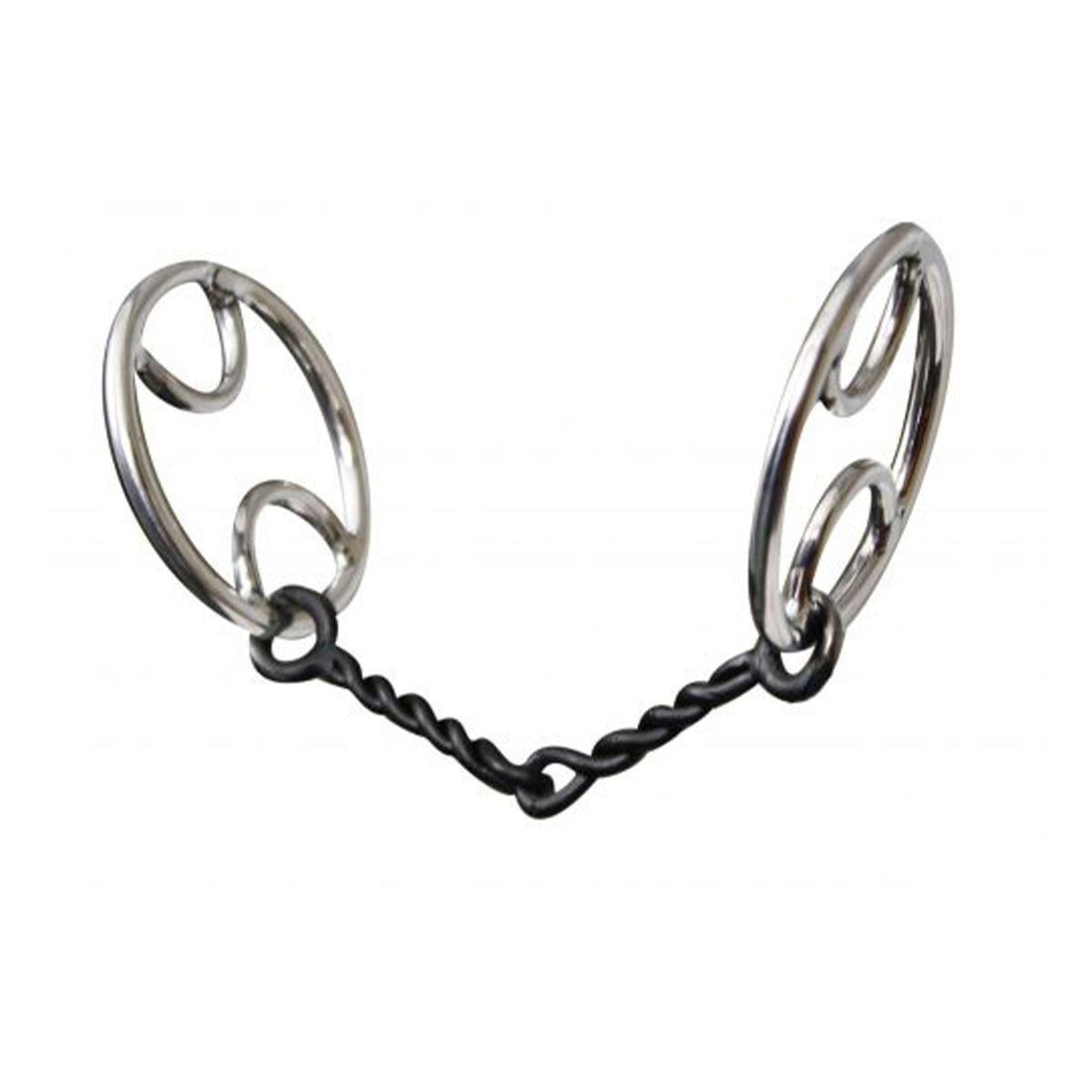 Showman stainless steel divided O-ring sweet iron snaffle