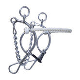 Showman stainless steel rope nose gag bit with 8" cheek