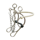 Showman stainless steel rope nose gag bit with 8" cheeks