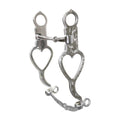 Showman stainless steel bit with fully engraved open heart on 8