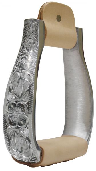 Showman Polished aluminum engraved stirrups