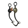 Showman black steel show bit with silver inlay and concho on the 8