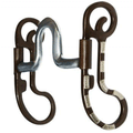 Showman Antique Brown High Port Bit with Engraved Silver Overlay