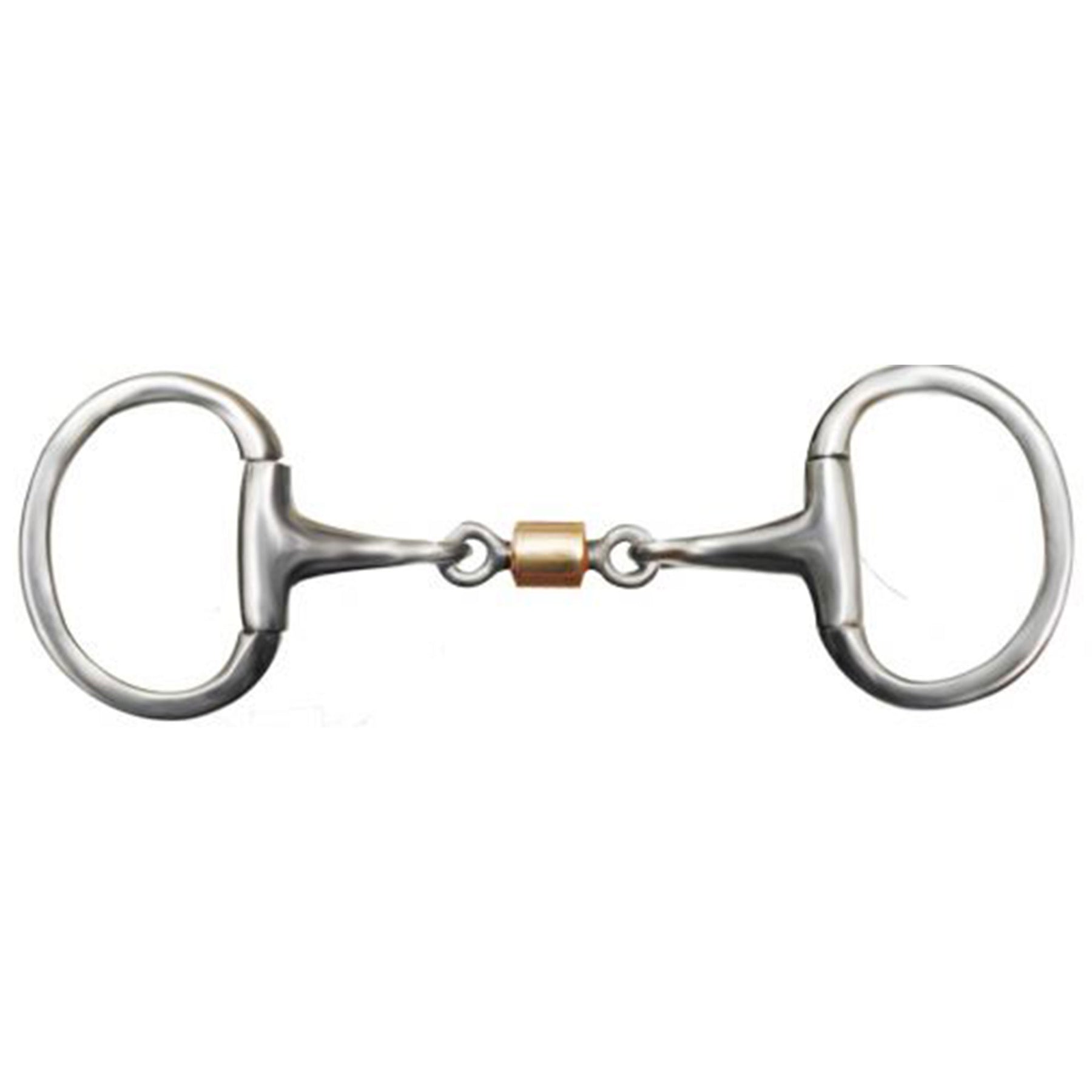 Showman eggbutt style bit with 3" ring cheeks