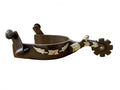 Showman Antique Brown Engraved Spur with Silver Arrow Overlay