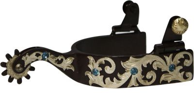 Showman brown steel spur with 1" band and 2