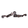 Showman Antique Gray Steel Spur with Engraved Overlays