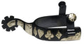 Showman black steel spur with 1" band and 2