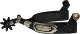 Showman black steel spur with 1" band and 3" shank