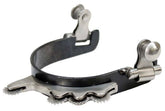 Showman blued steel humane rowel bumper spurs