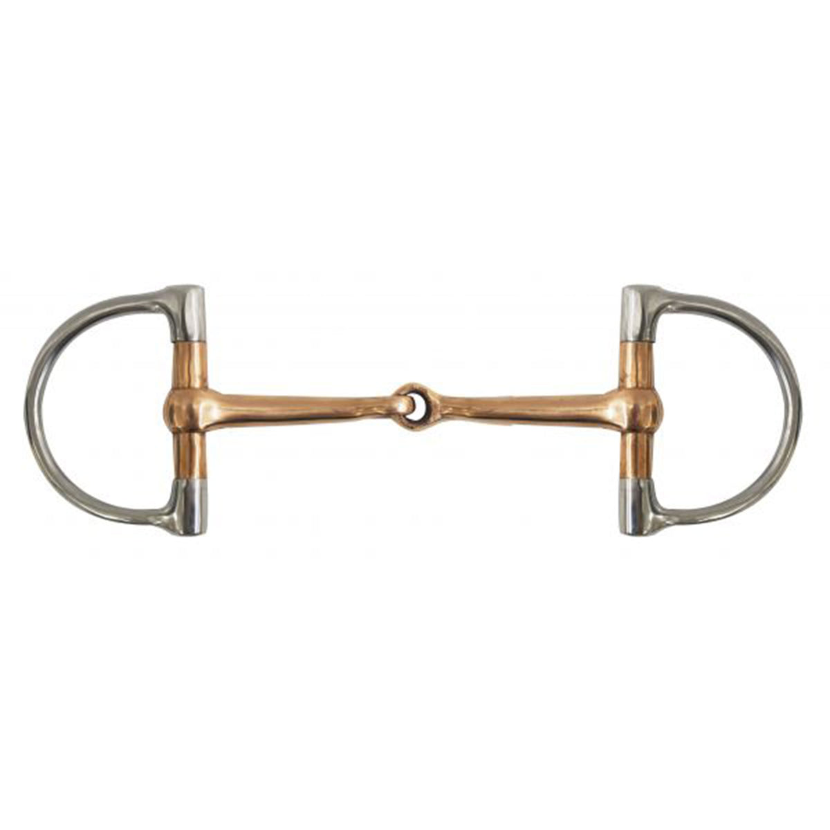 Showman 5" Copper Snaffle D-Ring Bit