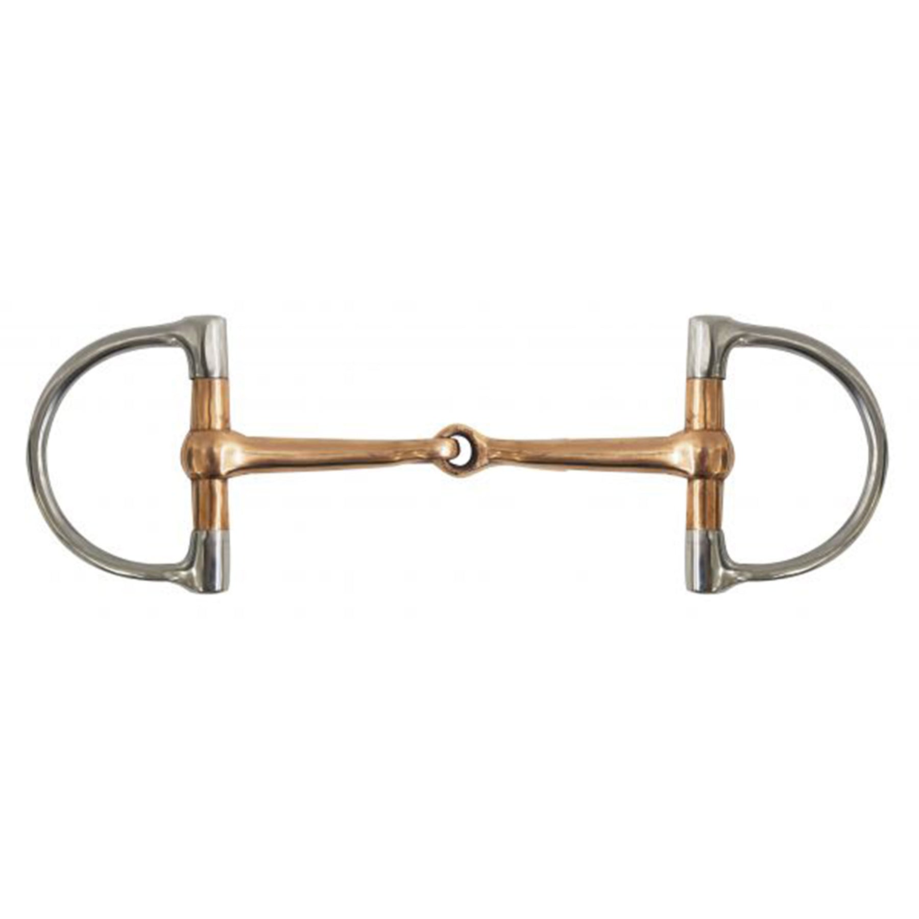 Showman 5" Copper Snaffle D-Ring Bit