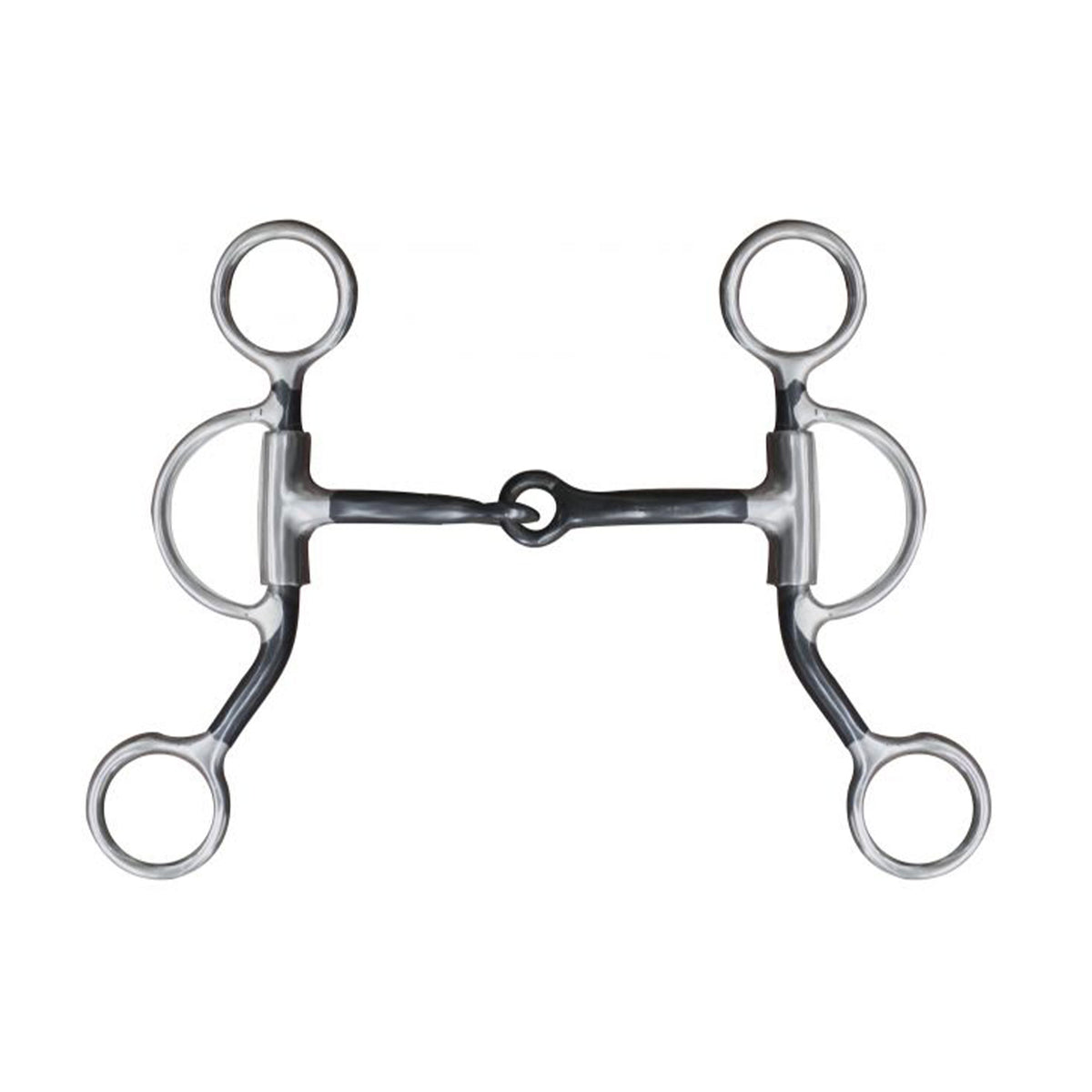 Showman stainless steel swivel snaffle bit with 5" sweet iron mouth