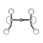 Showman stainless steel swivel snaffle bit with 5" sweet iron mouth