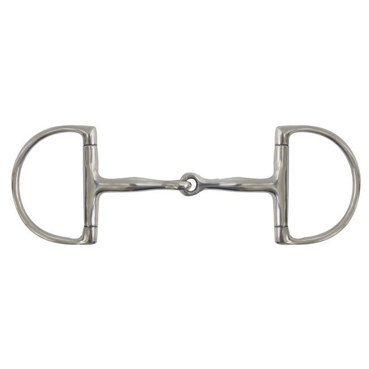 Showman stainless steel D-ring bit with 5" snaffle mouth and large 4" cheeks