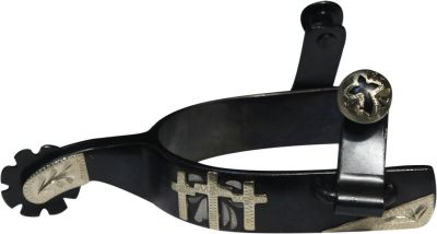 Showman black steel spur with 0