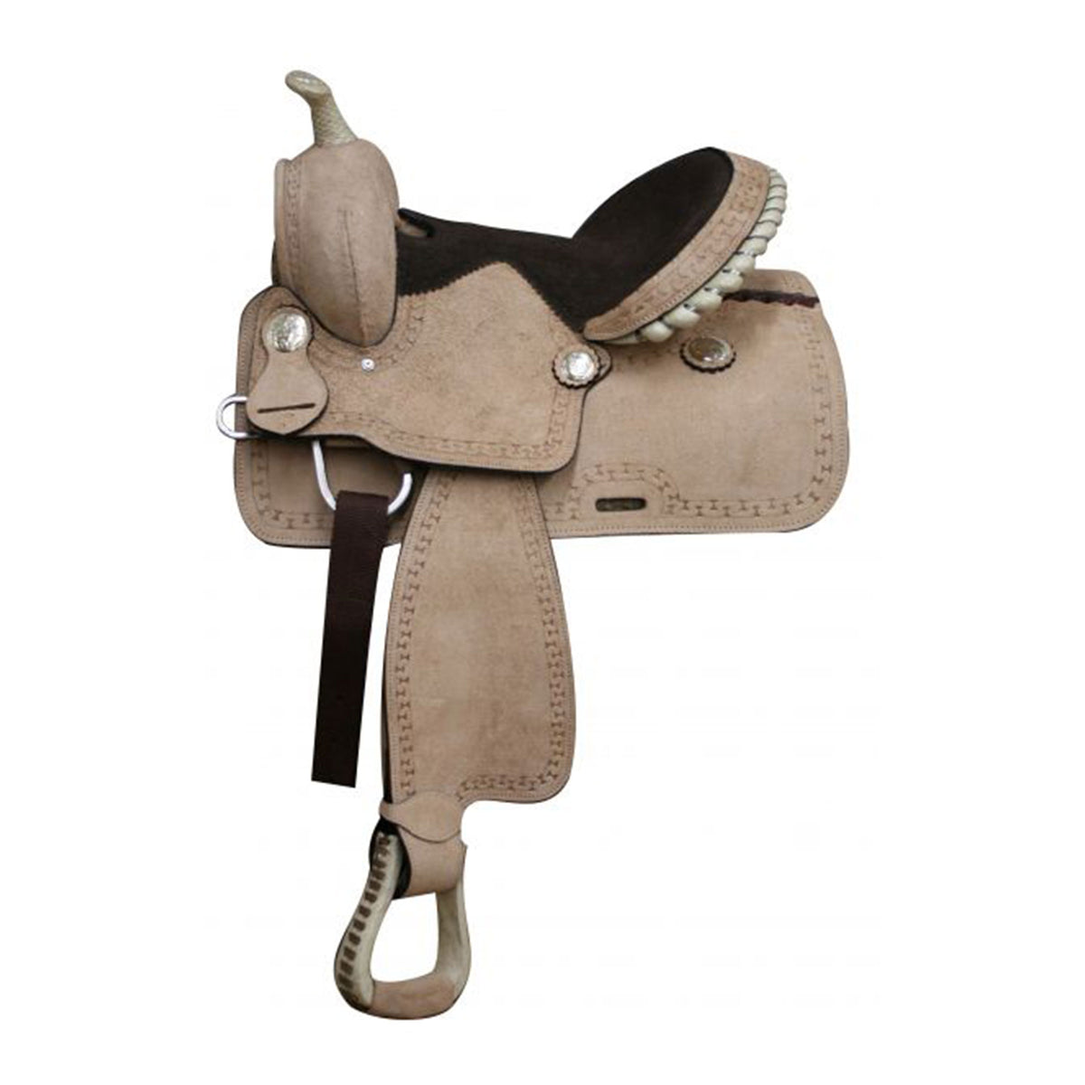 Pony-Youth Economy Rough Out Leather Saddle - 13 Inch