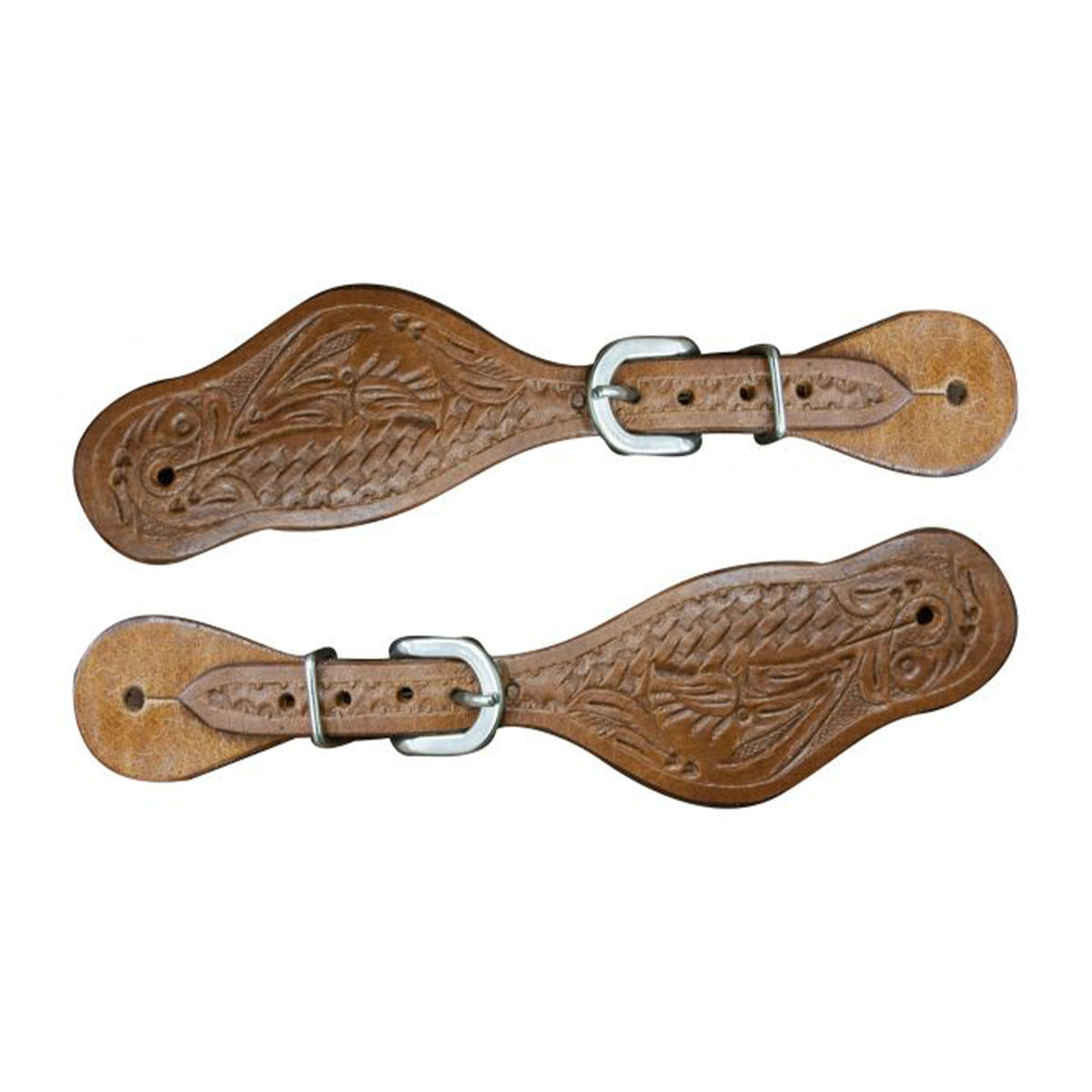 Showman Youth Tooled Spur Straps