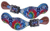 Showman LADIES SIZE Tie Dye print spur straps