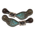 Showman Ladie's Turquoise Gator Spur Straps