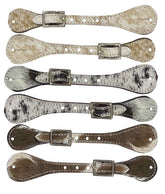 Showman Leather Hair on Cowhide Youth Spur Straps