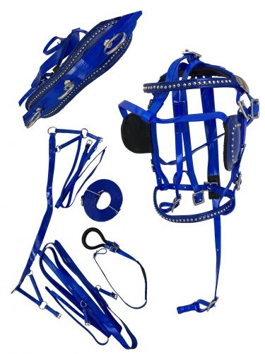 Mini Horse Nylon Coated Synthetic Harness with silver beading