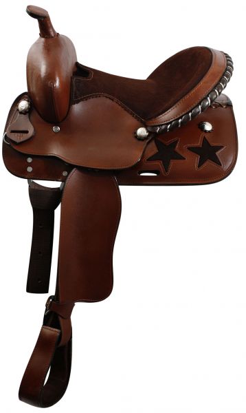 13" Youth saddle with suede leather seat