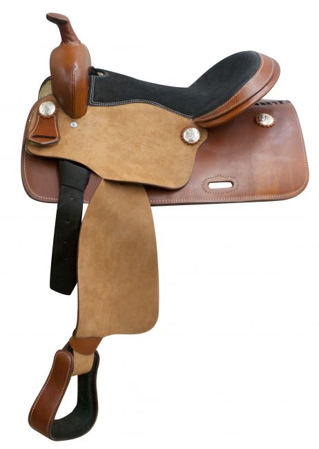 16" Economy western saddle with rough out fenders and jockeys