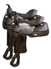 16" Economy western saddle with basket weave tooling