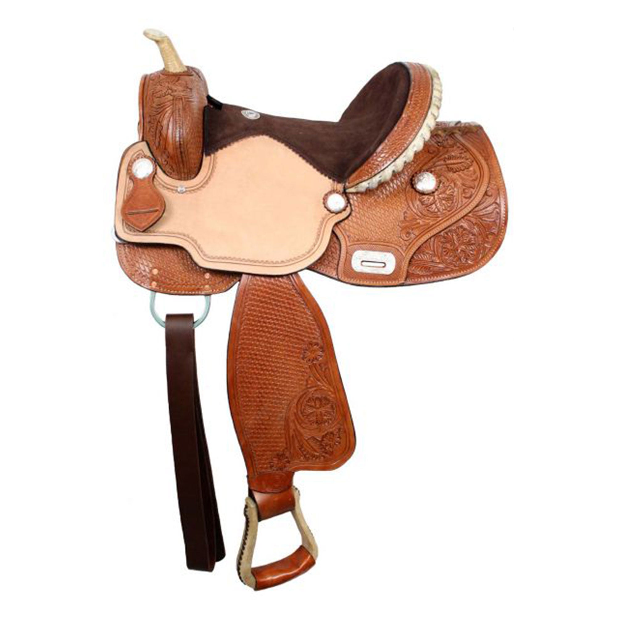 Double T Barrel Saddle with Flex Tree - 15, 16 Inch