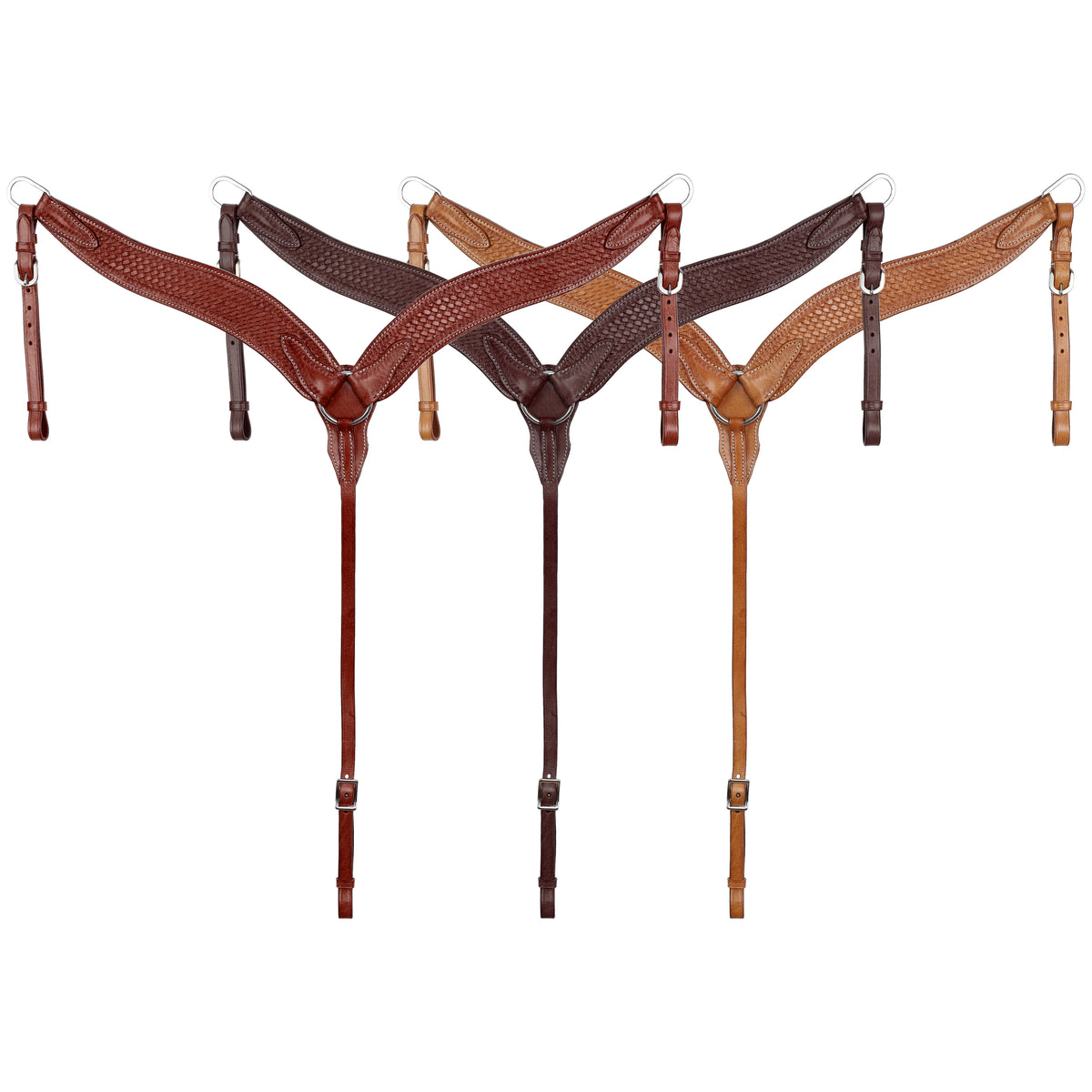 Showman Contoured Breastcollar with Basketweave Tooling