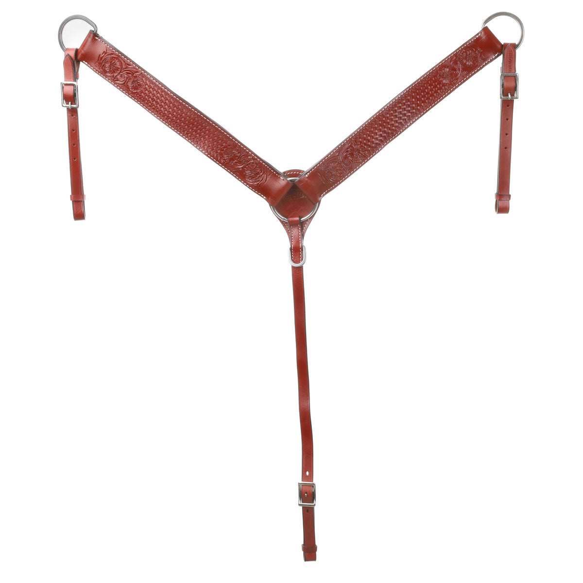 Showman Breastcollar with Floral and Basketweave Tooling