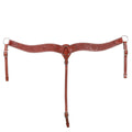 Showman Floral Tooled 2" wide Leather Breast Collar