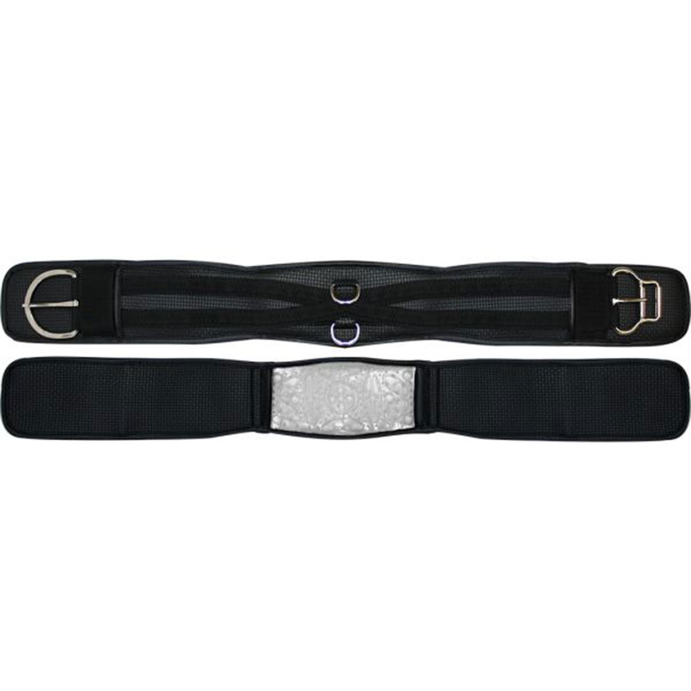 Showman Non-Slip Waffle Neoprene Girth with Gel Center and Roller Buckle