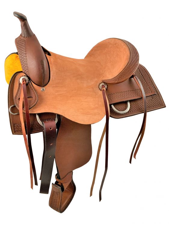 16" Argentina Cow Leather Hardseat Cutter Style Western Saddle