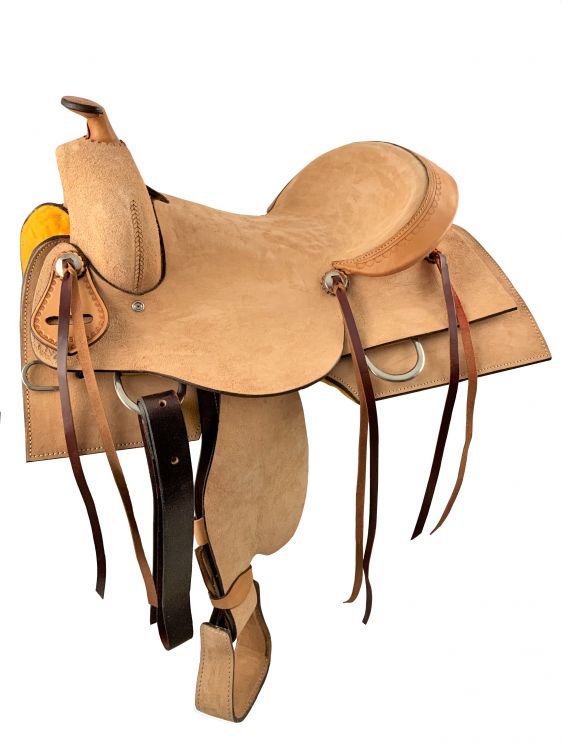 16" Argentina Cow Leather Hardseat Ranch Style Western Saddle
