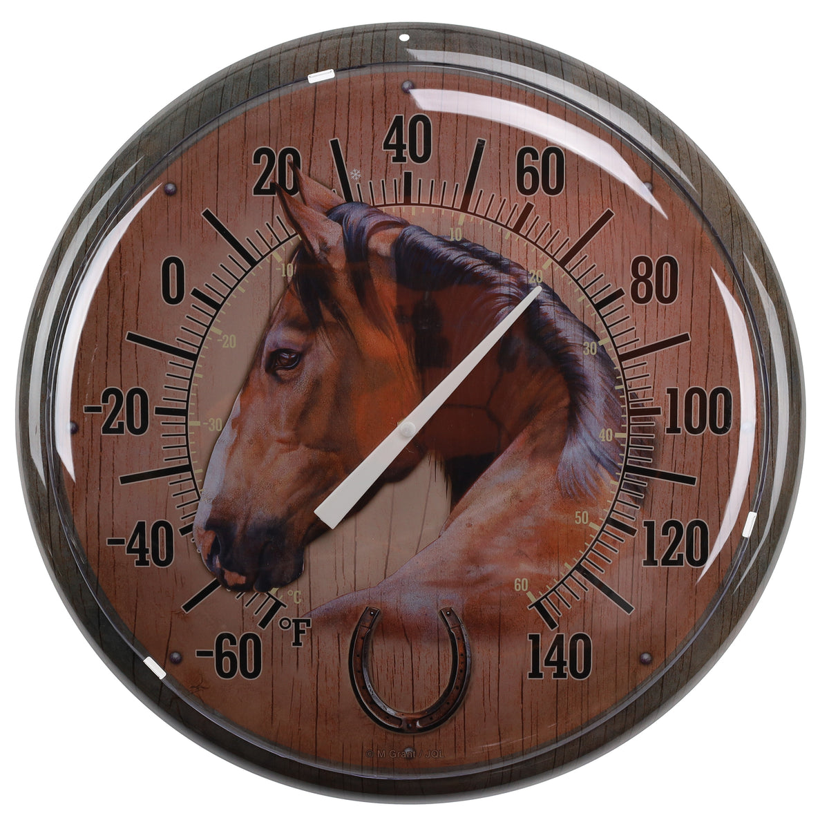 Country Side Peaceful Gaze Metal Thermometer