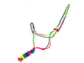 Horse size Bright Color cowboy knot halter with matching removeable lead