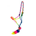 Mini/Small Pony Size Neon Rainbow Cowboy Knot Halter with Matching Removeable Lead