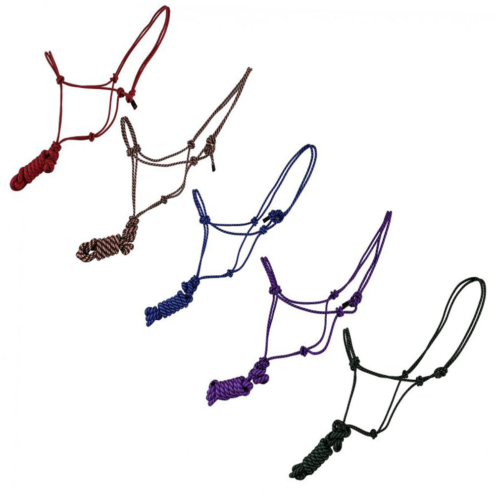 Horse size cowboy knot halter with matching removeable lead