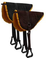 Showman Suede Leather Bareback Pad with Kodel Fleece Bottom