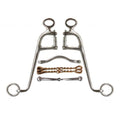 Showman Stainless-Steel Walking Horse Bit with 8" Cheeks - Comes with (4) 5" Interchangeable Mouth Pieces