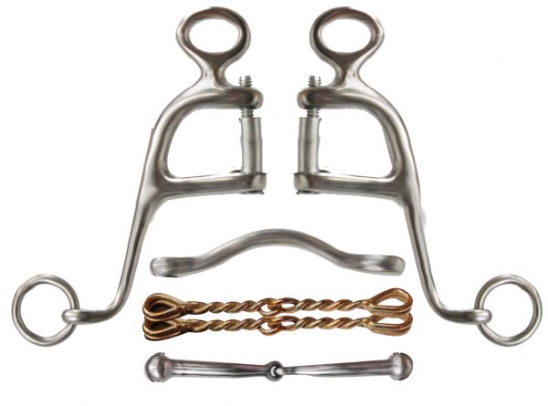 Showman stainless steel Walking horse bit with 6" cheeks