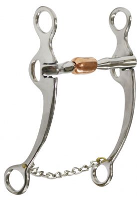 Showman stainless steel reining bit with 8" cheeks