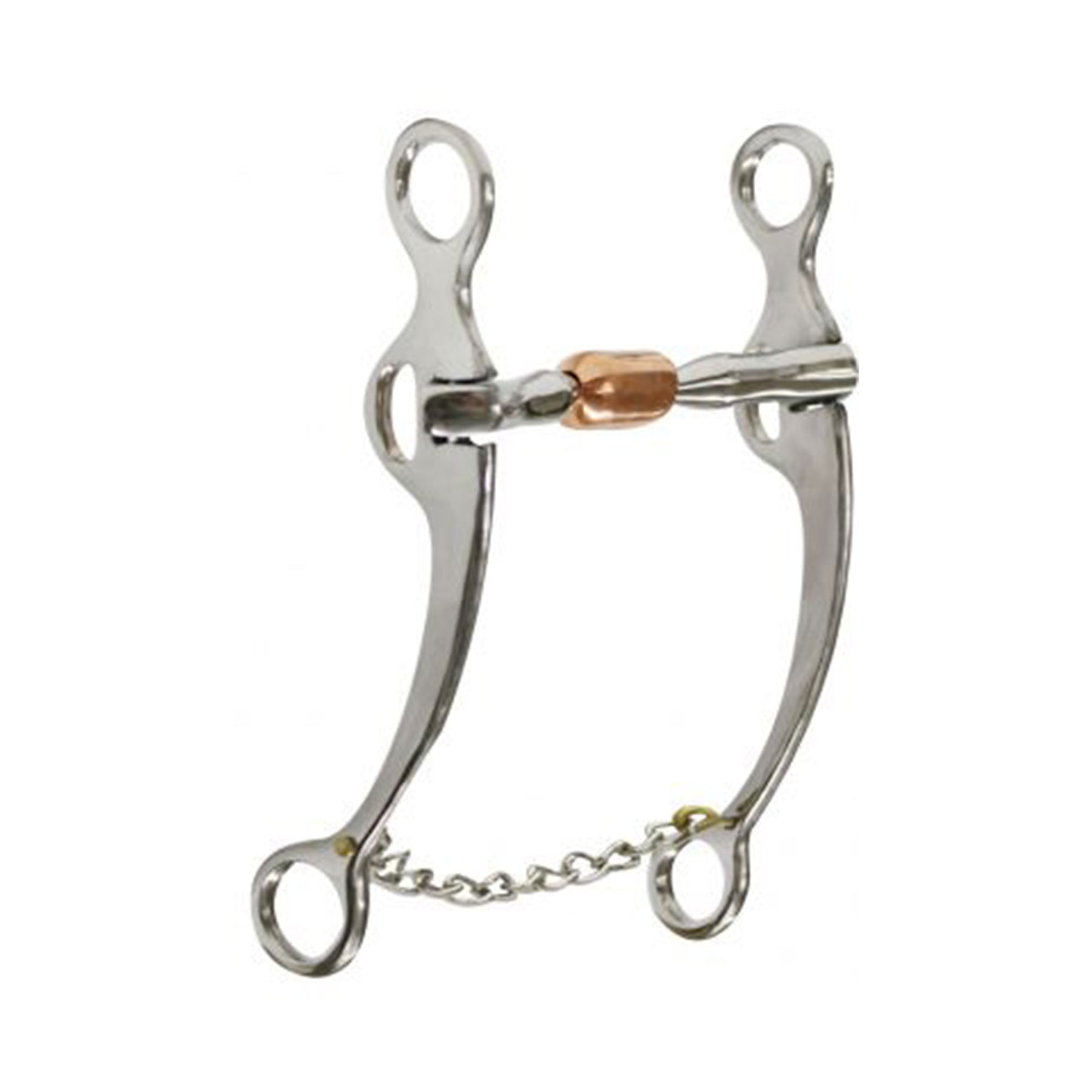 Showman stainless steel reining bit with 8" cheeks