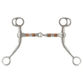 Showman Stainless Steel Tom Thumb Bit with Broken Mouthpiece and Copper Rollers