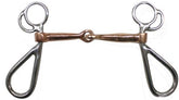 Showman Stainless Steel Snaffle Bit with 5" Copper Mouth