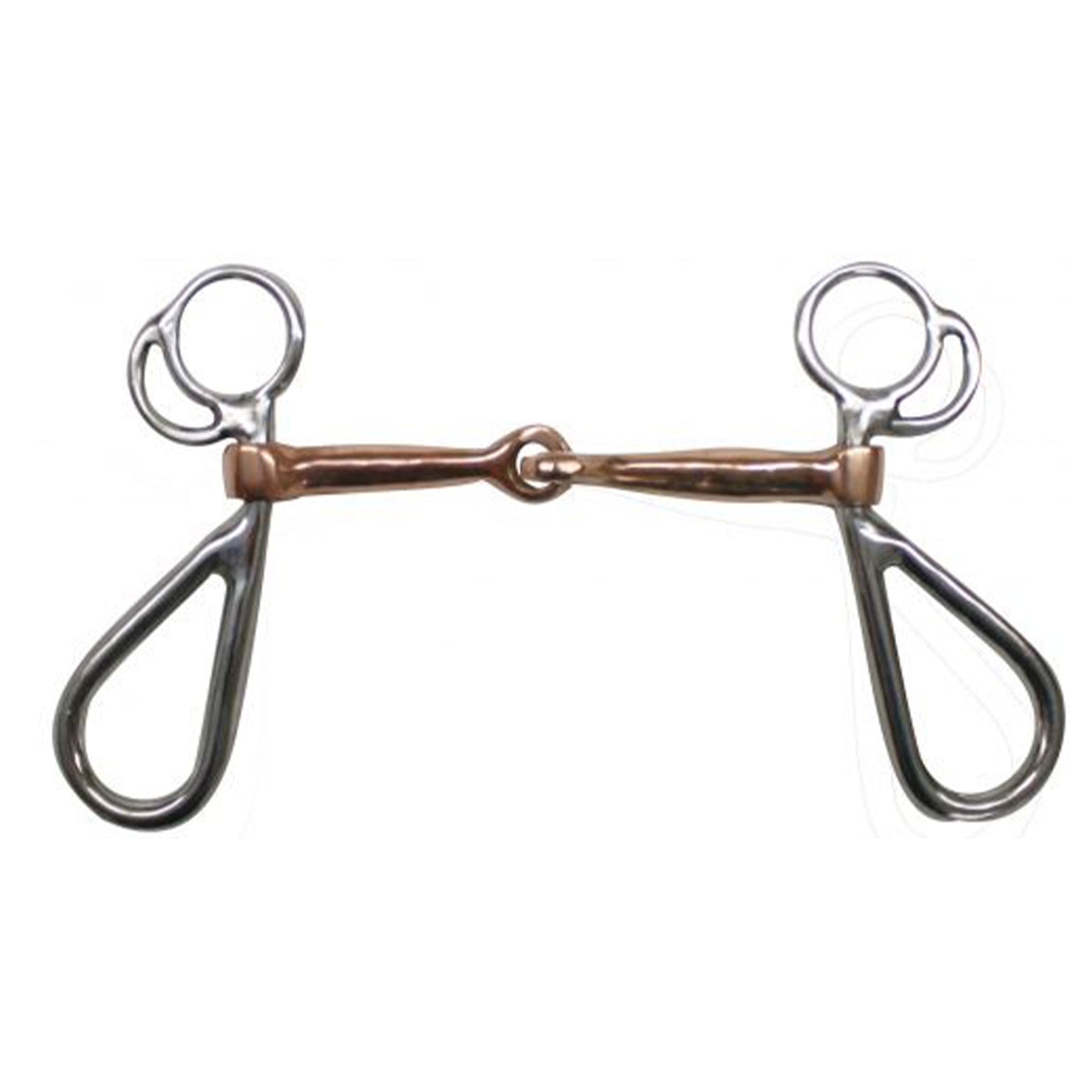 Showman Stainless Steel Snaffle Bit with 5" Copper Mouth