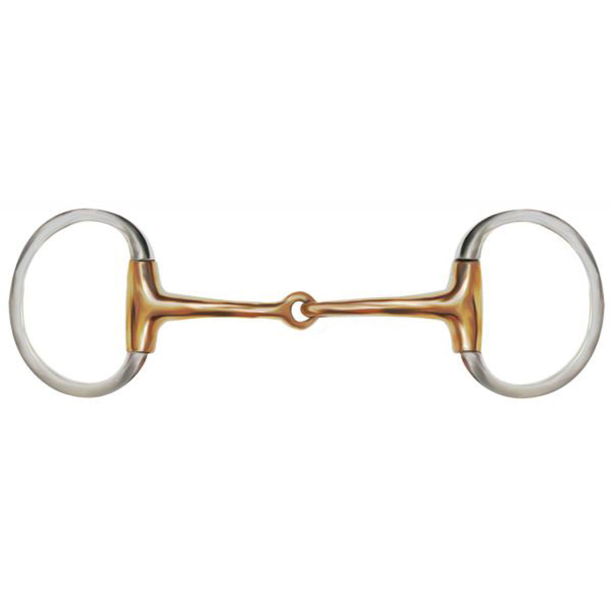 Showman Stainless Steel English Eggbutt Snaffle Bit with Copper Mouth