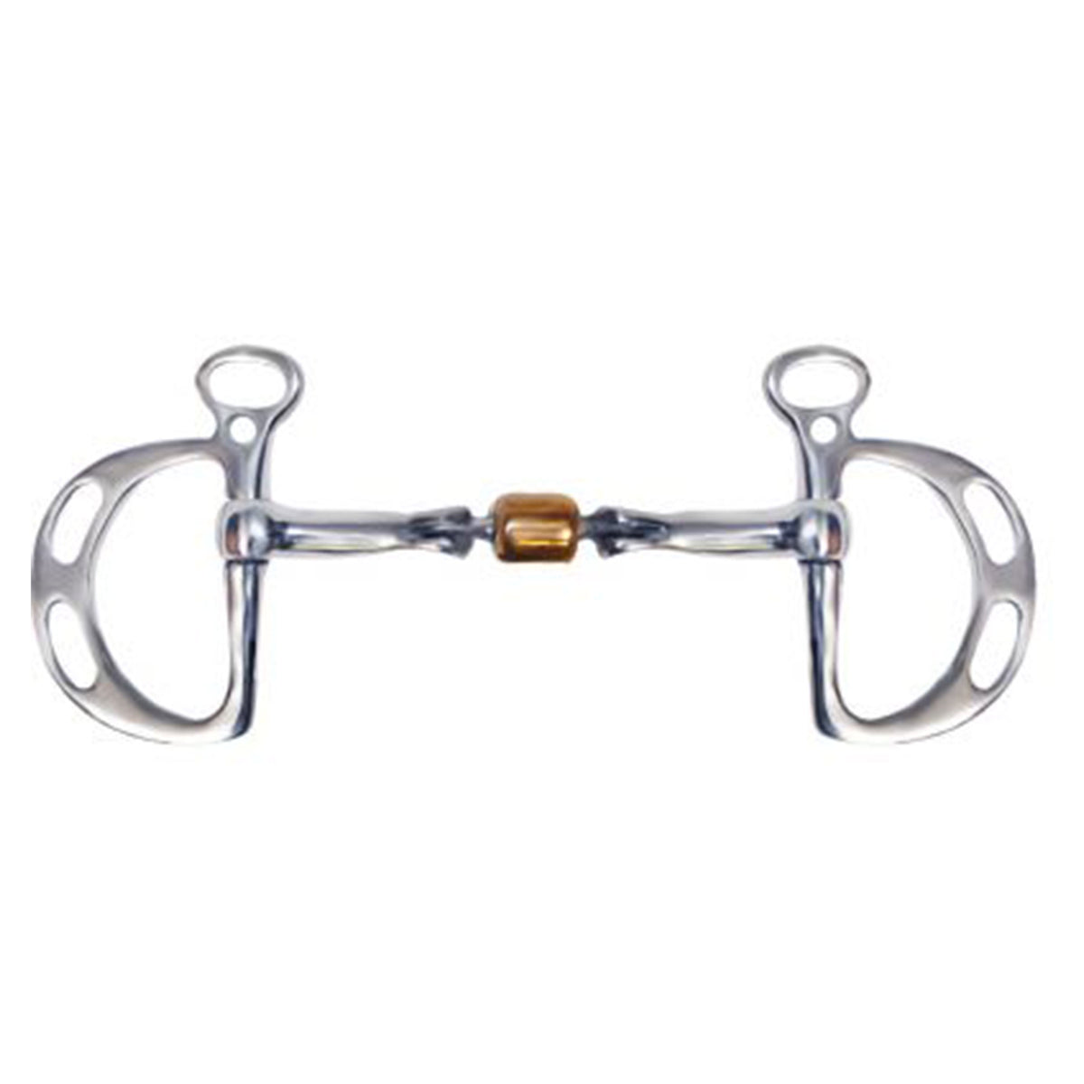 Showman Stainless Steel kimberwick style bit with D cheeks